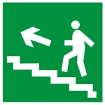 Направление к эвауационному выходу по лестнице вверх налево